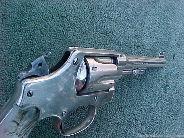 SMITH & WESSON S&W 32L Hand Ejector Nickel Revolver WWll Grips P51 Mustang-img-10