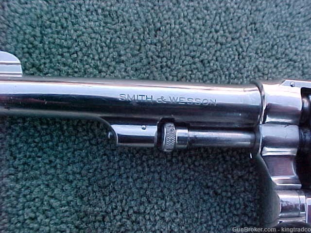 SMITH & WESSON S&W 32L Hand Ejector Nickel Revolver WWll Grips P51 Mustang-img-4