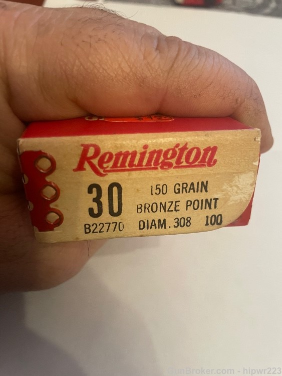 Vintage box of Remington .30 Cal Bronze points 150 gr + Partial box 6MM