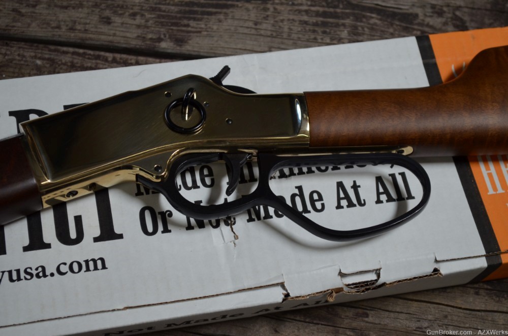 Henry Mare's Leg 44Mag 44spl Lever Side gate pistol 12.9" octagon Brl Brass-img-1