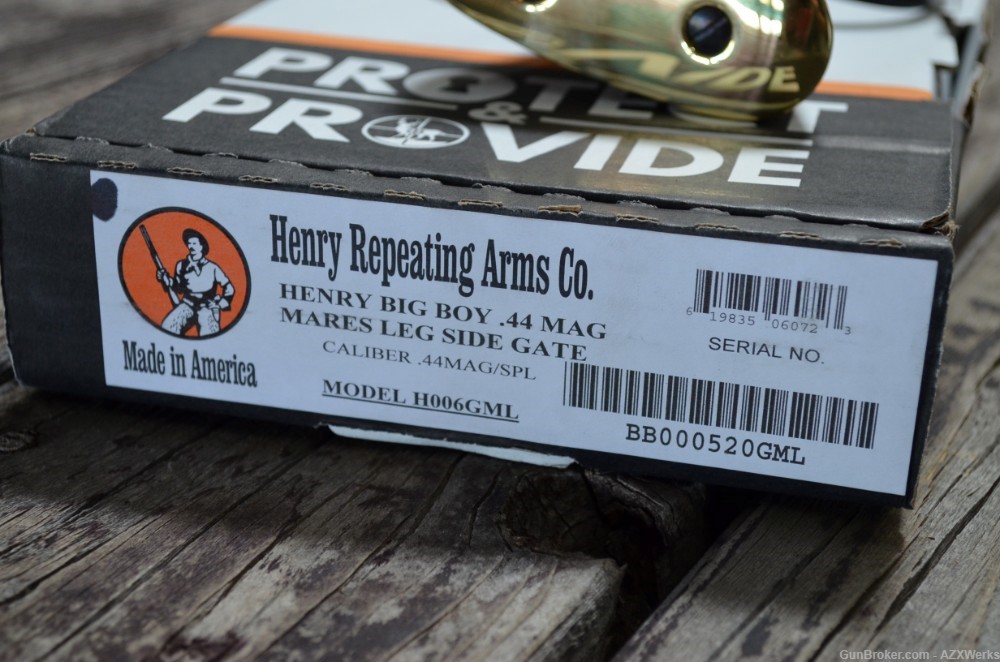 Henry Mare's Leg 44Mag 44spl Lever Side gate pistol 12.9" octagon Brl Brass-img-7