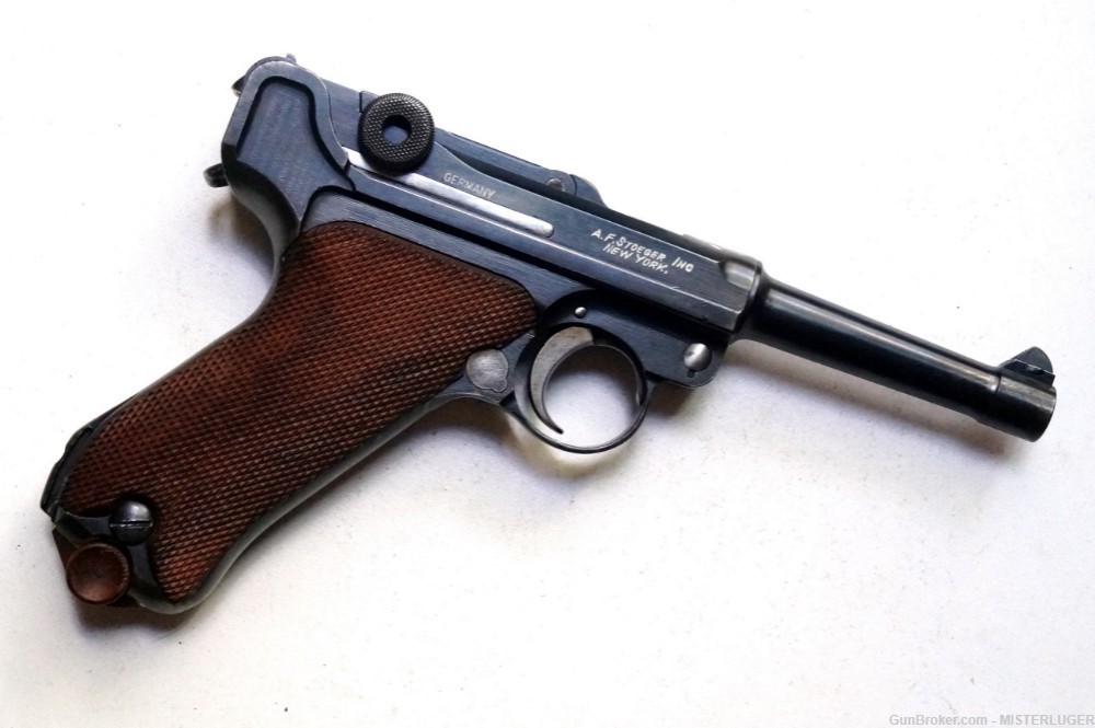 1920 A.F. STOEGER AMERICAN EAGLE GERMAN LUGER WITH SAFE & LOADED MARKINGS-img-3