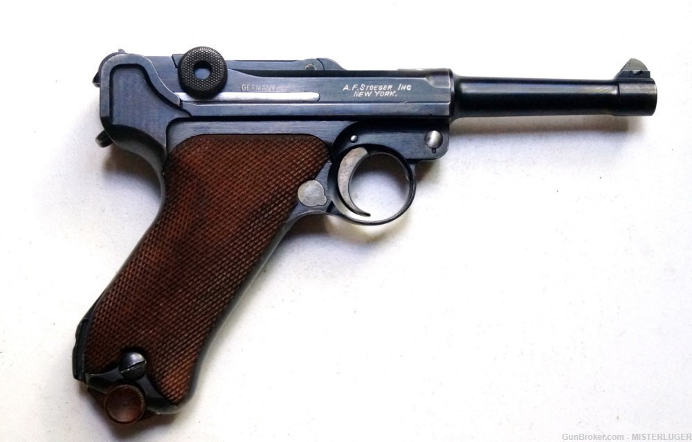 1920 A.F. STOEGER AMERICAN EAGLE GERMAN LUGER WITH SAFE & LOADED MARKINGS-img-2