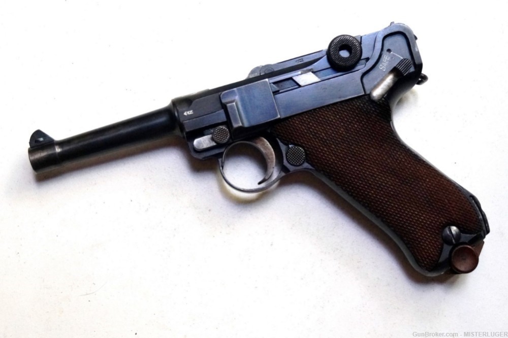 1920 A.F. STOEGER AMERICAN EAGLE GERMAN LUGER WITH SAFE & LOADED MARKINGS-img-1