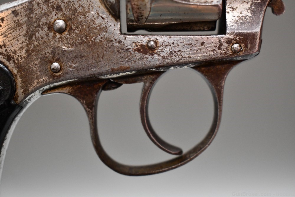 Hopkins & Allen XL Double Action Revolver 22 Rimfire Nickel C&R READ-img-3