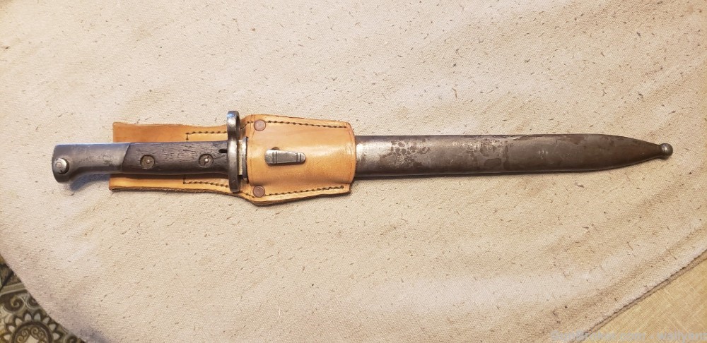 Bayonet Scabbard Frog for early Rifle unmarked does have serial # Mauser??-img-3