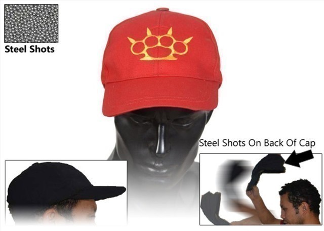 Red Knuckls Sap Cap Self Defense Hat Free Shipping-img-0