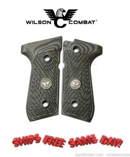 Wilson Combat G10 Grips, ULTRA THIN,Dirty Olive Beretta 92/96  728-FS-UT-DO-img-0