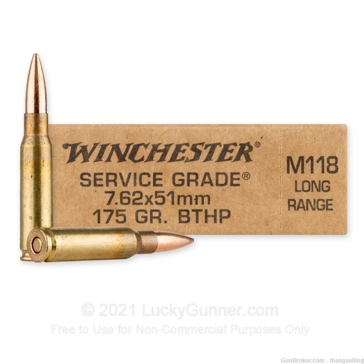 40 Rds Winchester 7.62 x 51 NATO .308 Win Ammo 175Gr SIERRA MATCHKING BTHP-img-0