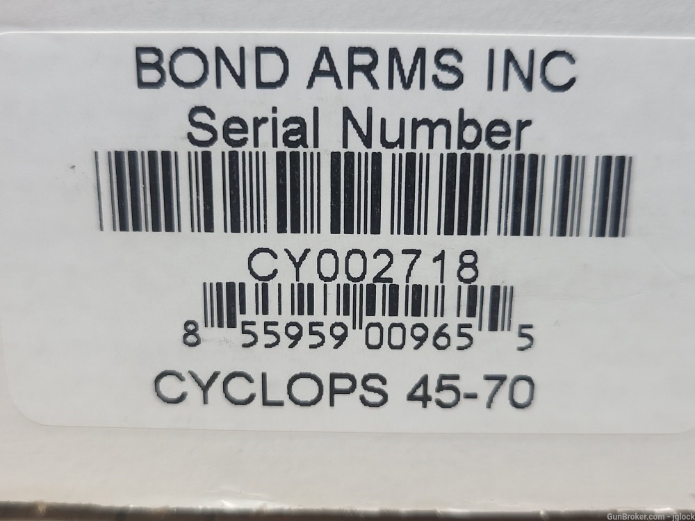 Bond Arms CYCLOPS 45-70, Single-Shot, New-img-6