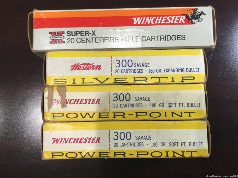 PENNY AUCTION WESTERN WINCHESTER 300 SAVAGE SILVER TIP 80 ROUNDS-img-4
