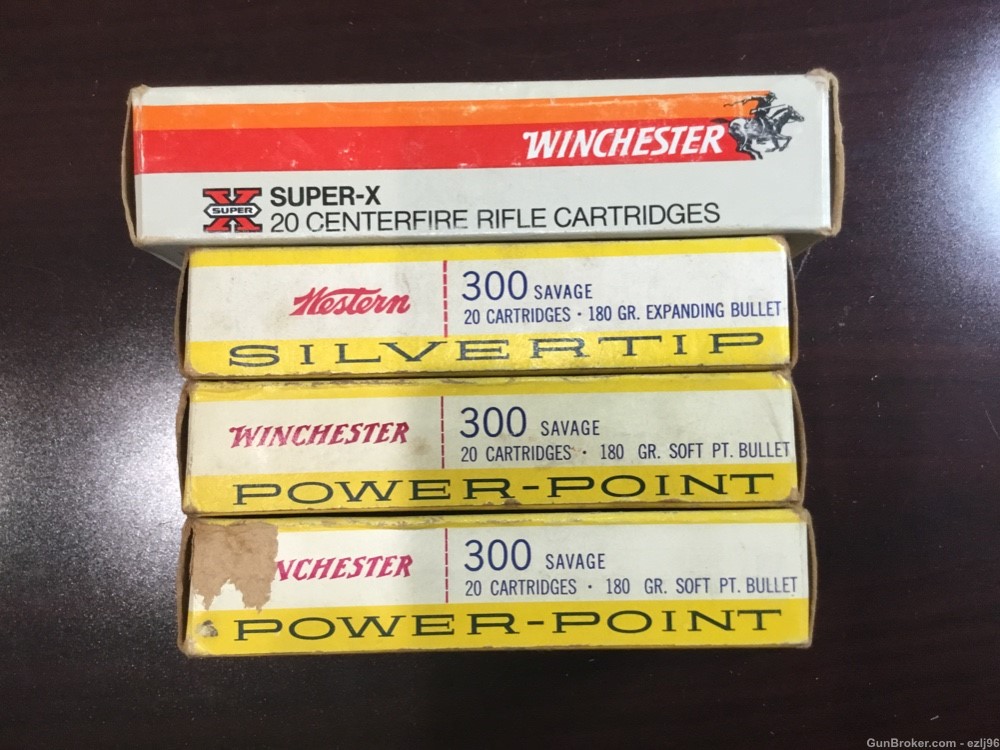 PENNY AUCTION WESTERN WINCHESTER 300 SAVAGE SILVER TIP 80 ROUNDS-img-2