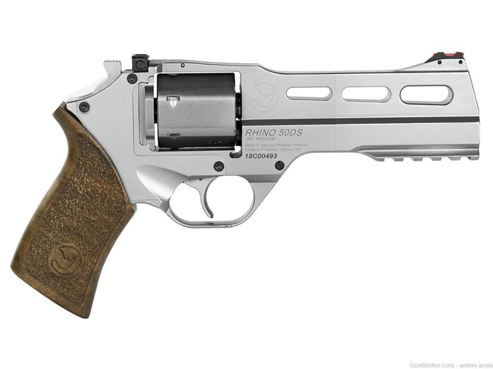 Chiapa Rhino 50 SAR Revolver .40 S&W 5" Nickel Plated 6 Rounds CF340.255-img-1