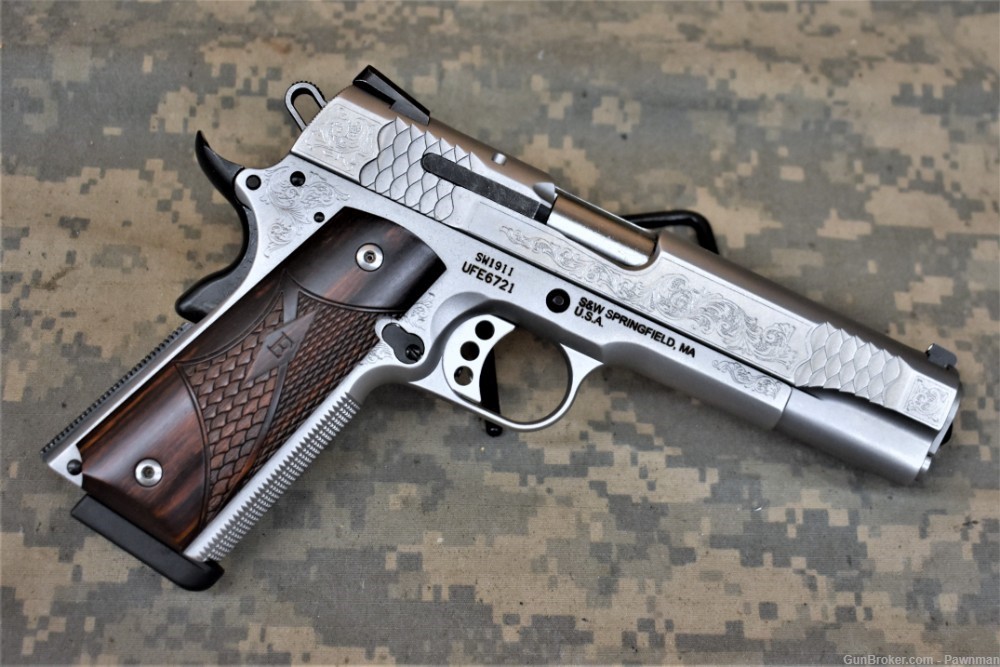 S&W Model SW1911 in 45ACP Factory New & Engraved!-img-0