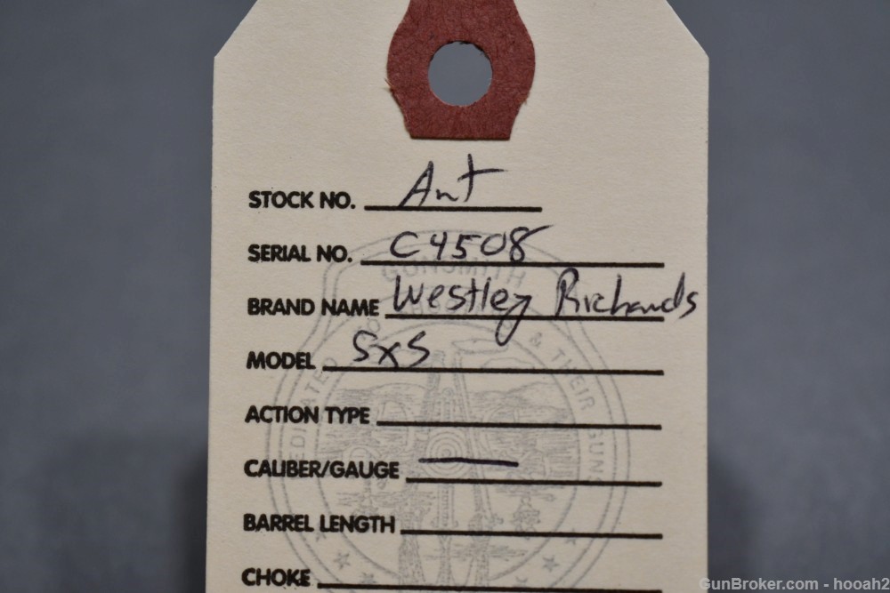 Antique Westley Richards SxS Sidelock Shotgun Frame W Buttstock Project -img-1