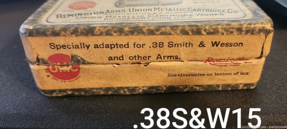 Remington Arms UMCC .38 S&W Vintage. Partial Box of 15. -img-4