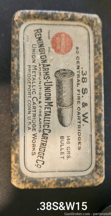 Remington Arms UMCC .38 S&W Vintage. Partial Box of 15. -img-3
