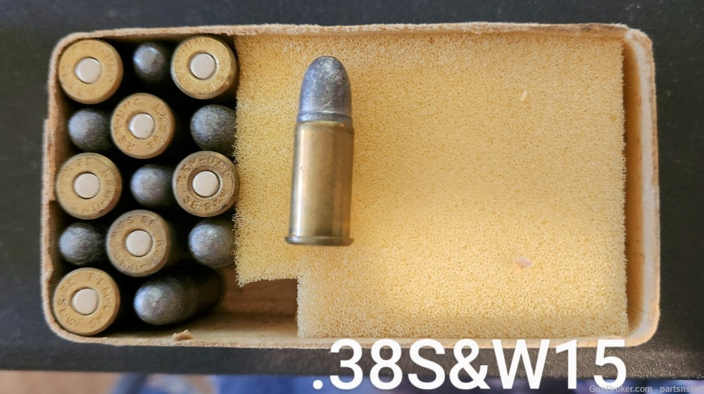 Remington Arms UMCC .38 S&W Vintage. Partial Box of 15. -img-1