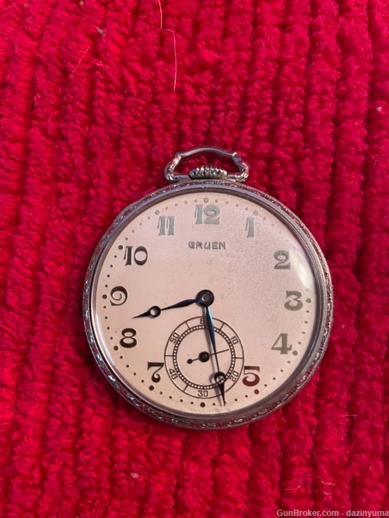 Vintage Gruen Veri-Thin Pocket Watch Precision-img-2
