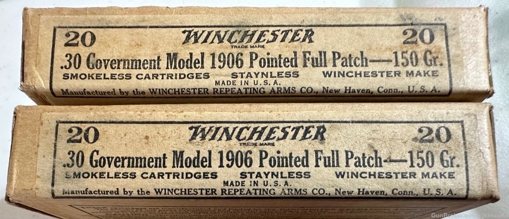 40 rounds vintage 30-06 US Springfield Model 1906 150gr ammo 30 Govt-img-2