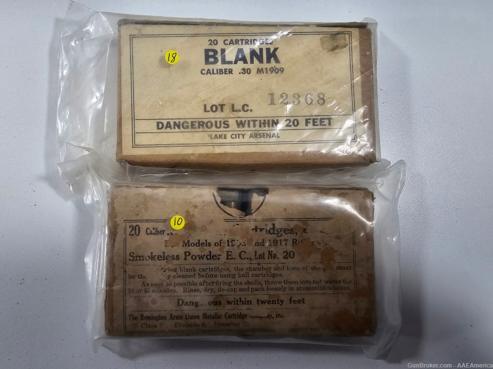 Vintage WW1 / WW2 Era .30-06 Blanks - 2 Boxes-img-0