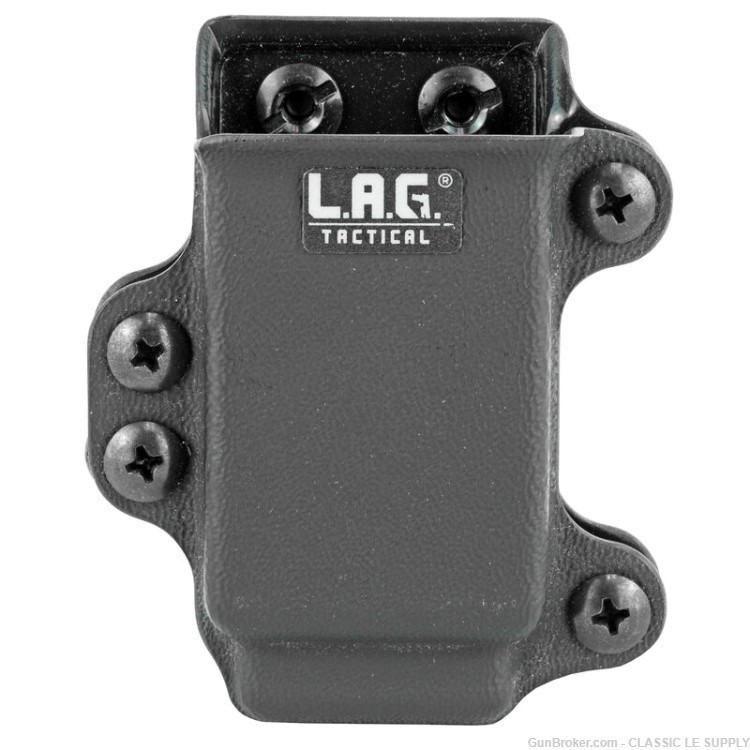 L.A.G Tactical Inc Single Pistol Magazine Carrier Double Stacked Belt Clip-img-0
