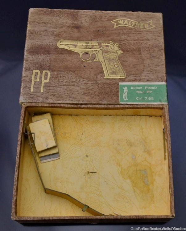 PRE-WAR WALTHER PP FACTORY TWO PIECE ORIGINAL BOX (RARE)-img-2