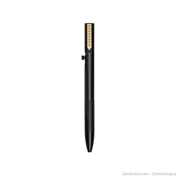 TYRANT CNC - T.D.C 003 Tactical Pen with Tungsten Glass Breaker Tip Gold-img-3