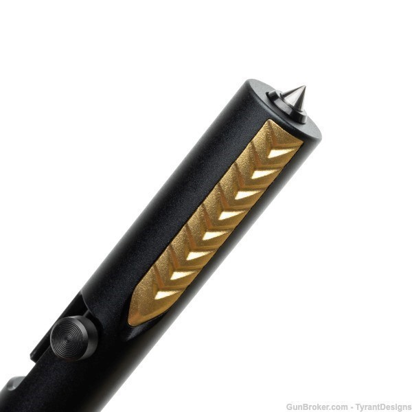 TYRANT CNC - T.D.C 003 Tactical Pen with Tungsten Glass Breaker Tip Gold-img-1