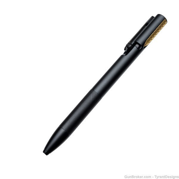 TYRANT CNC - T.D.C 003 Tactical Pen with Tungsten Glass Breaker Tip Gold-img-0