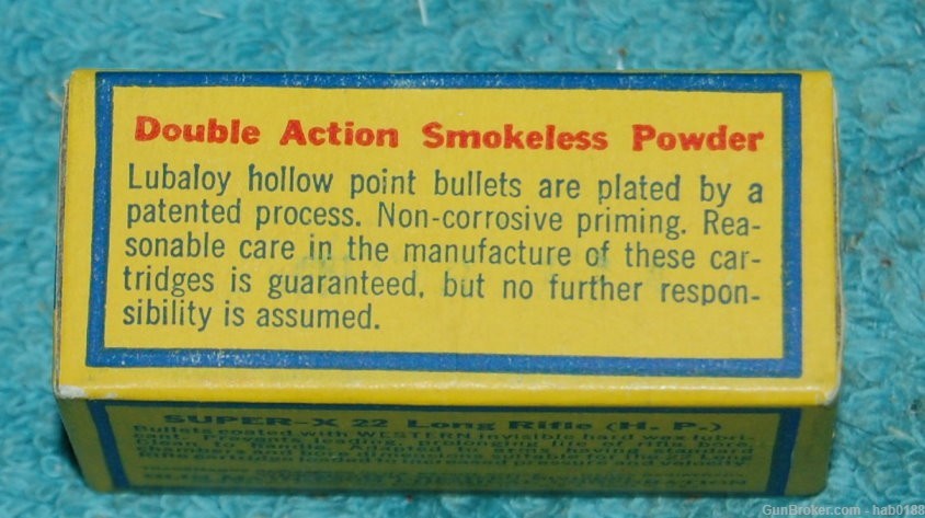 Vintage Full Box Western Super-X 22 Long Rifle Hollow Point -img-5