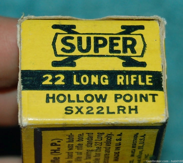 Vintage Full Box Western Super-X 22 Long Rifle Hollow Point -img-1