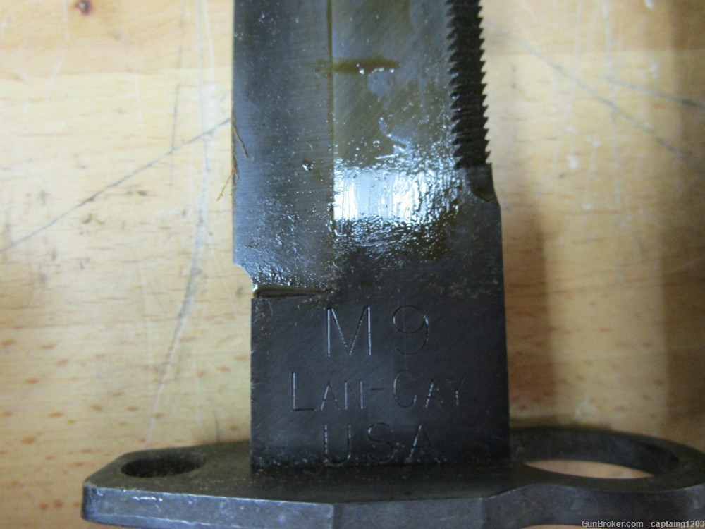 LanCay M9 Military Fixed Blade/Saw Tooth Gray Coated & Sheath-USA-1995-NEW!-img-6