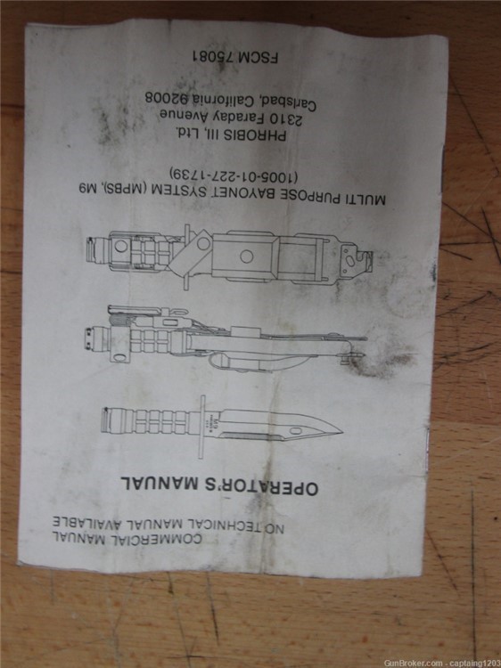 Phrobis III M9 Military Fixed Blade/Saw Tooth & Sheath- USA-NOS!-img-10