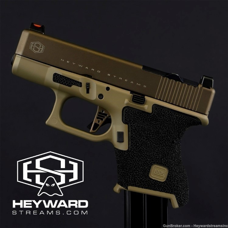 Custom Glock 26 Gen 3 Pistol, Flat Dark Earth, stippled, 9mm-img-0