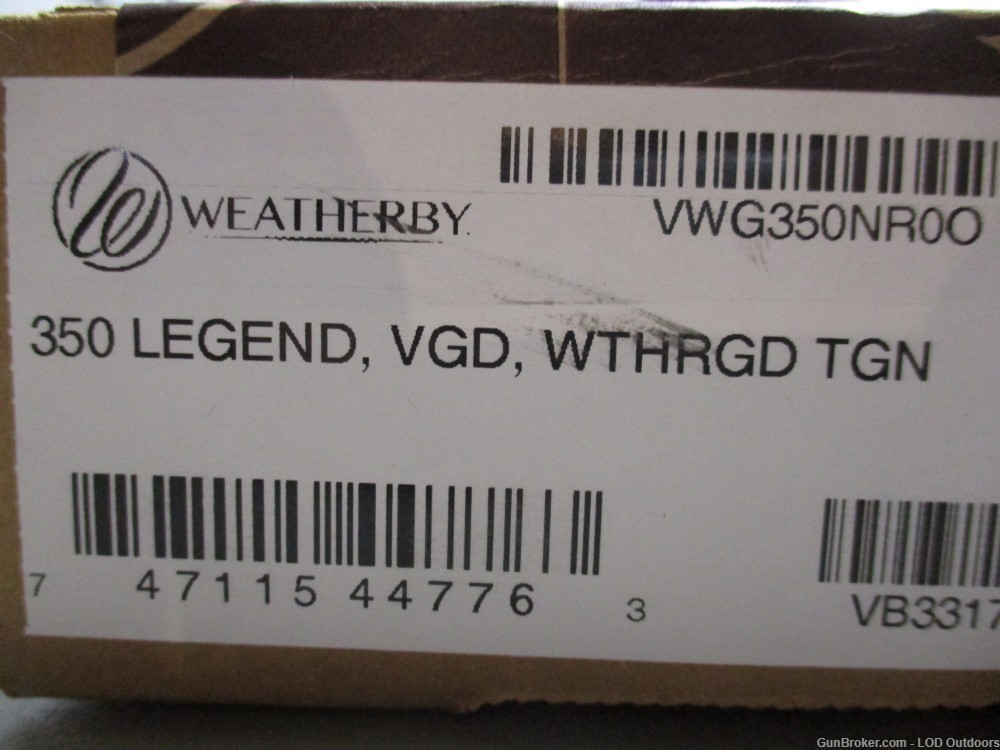 Weatherby Vanguard Weatherguard, 350 Legend, 20", Tungsten smoke Vanguard-img-9