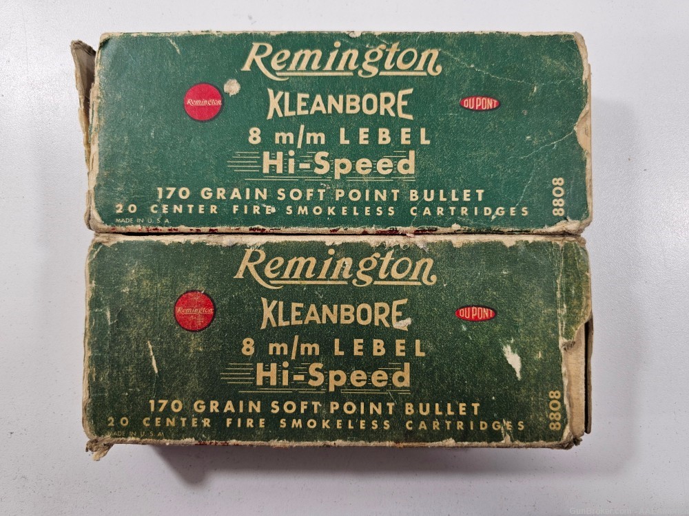 Vintage 8MM LEBEL Remington Kleanbore 170 Grain Soft Point - 26 Rounds-img-0