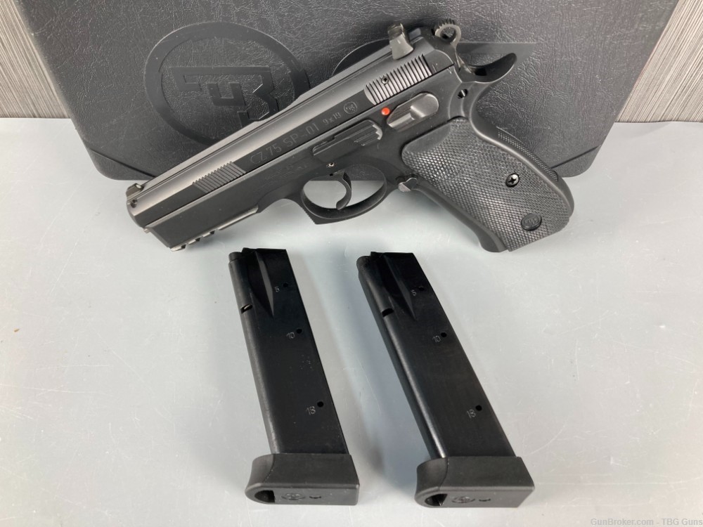 CZ 75 SP-01 Semi Auto 9mm Luger 4.6" Barrel 18 Rd Capacity with Tru Dot NS-img-1