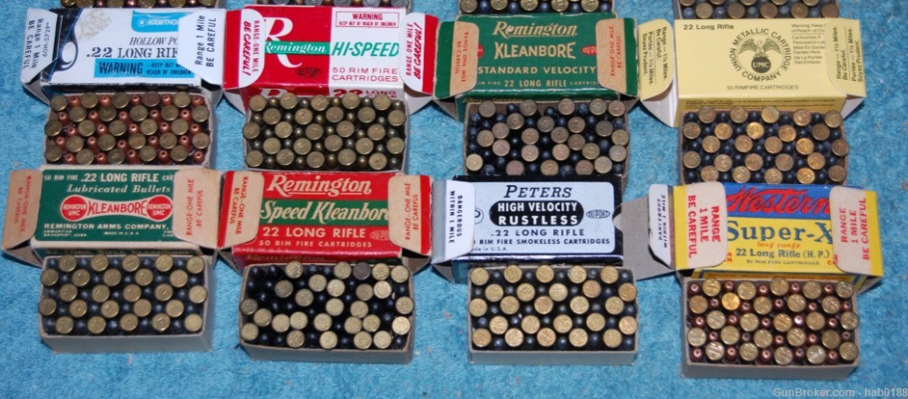  Large Collection of Vintage 22 Long Rifle 20 Boxes All Different LR       -img-8
