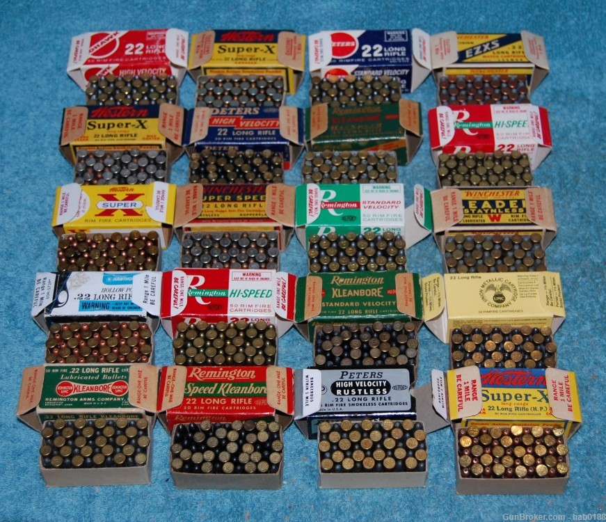  Large Collection of Vintage 22 Long Rifle 20 Boxes All Different LR       -img-6