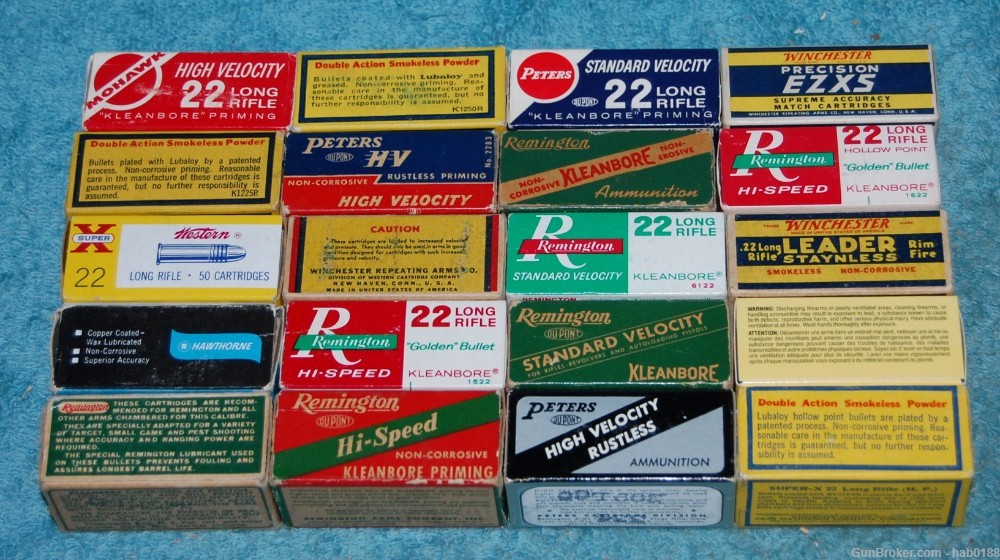  Large Collection of Vintage 22 Long Rifle 20 Boxes All Different LR       -img-5