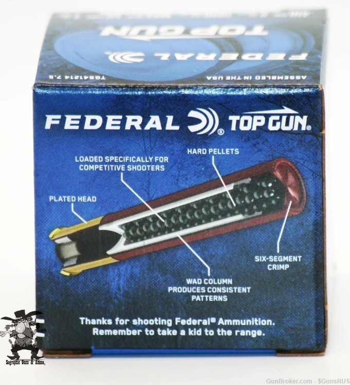 FEDERAL TOP GUN .410 SHOTSHELLS 4x25 Rd Boxes No.7 ½ .50 oz 2.5" 100 RDS-img-2