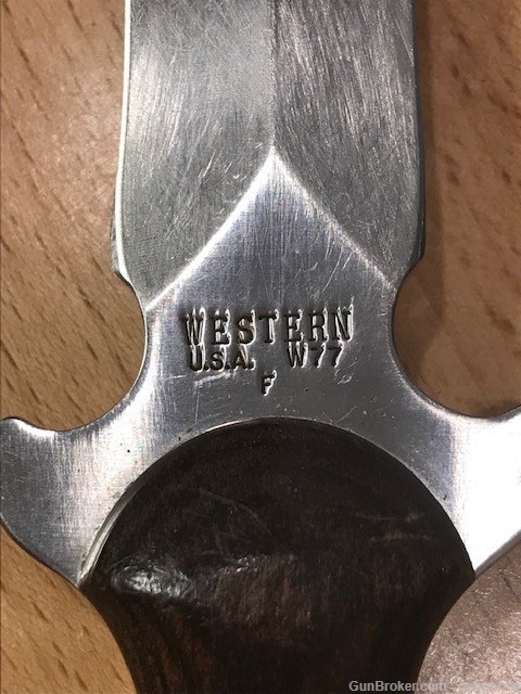 WESTERN Model W77 "F" Boot Knife USA Fixed blade w/sheath-img-5