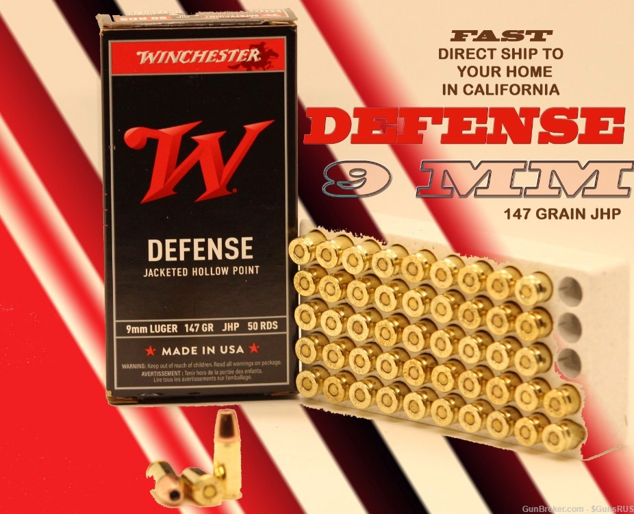 WINCHESTER PERSONAL DEFENSE 9mm 147 Grain HOLLOW POINT 50 Rounds-img-0