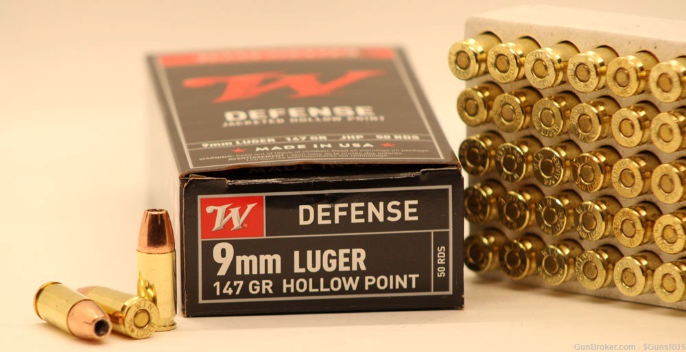 WINCHESTER PERSONAL DEFENSE 9mm 147 Grain HOLLOW POINT 50 Rounds-img-1