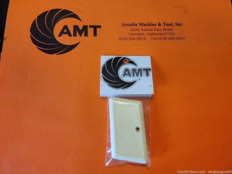 AMT/iAi/OMC Small Frame Backup Faux Bone/Ivory grip(22LR,.380, 9mm -img-0
