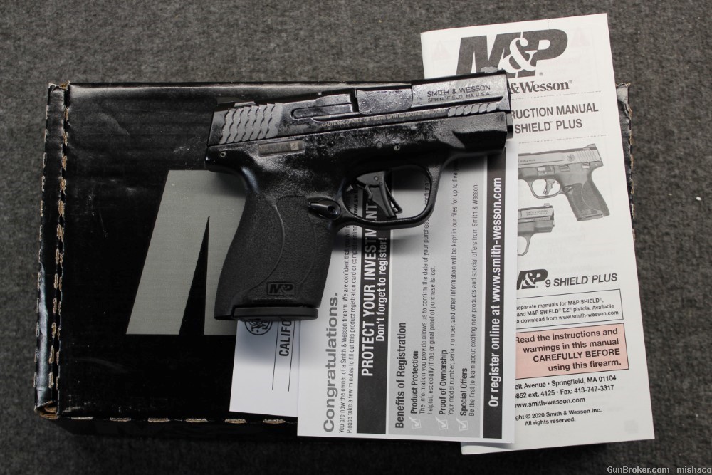 NIB Smith&Wesson M&P Shield Plus 9mm Carry Pistol S&W M&P9 3"10+1 Black CCW-img-1