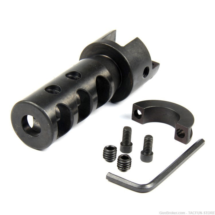 SKS 7.62x39mm Bolt On Competition Muzzle Brake Recoil Reducer-img-0