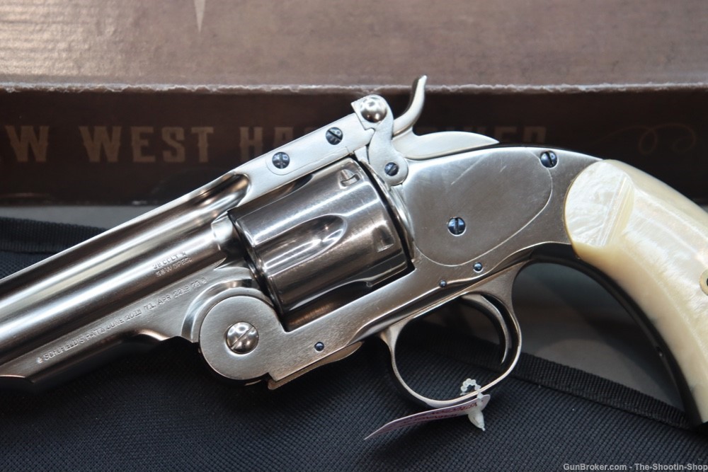 Taylors & Company SCHOFIELD Model Revolver 38SPL Single Action NICKEL PEARL-img-3