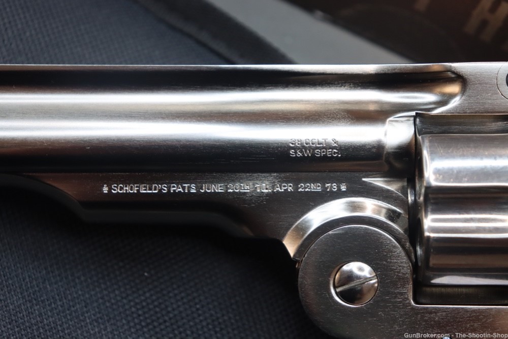 Taylors & Company SCHOFIELD Model Revolver 38SPL Single Action NICKEL PEARL-img-8